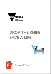 Drop the Knife Save a life Powerpoint poster